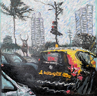 Painting featured with review
