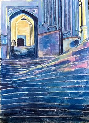 Painting featured with review